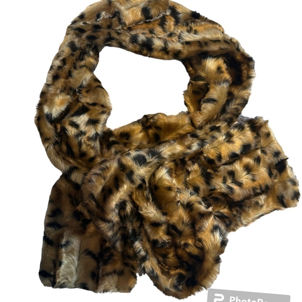 International Concepts Faux Fur Cheetah Scarf 60” x 5”